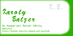 karoly balzer business card